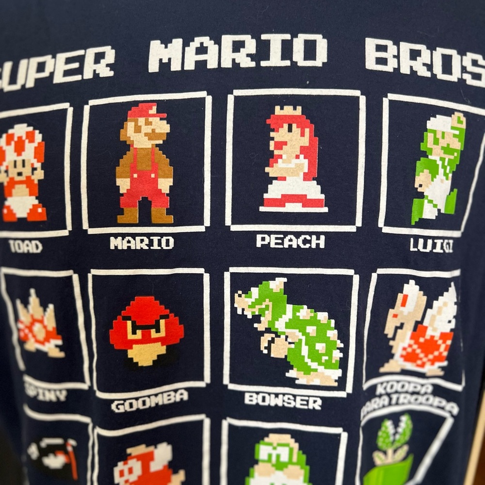 MAD Engine Super Mario Bros Navy Tee